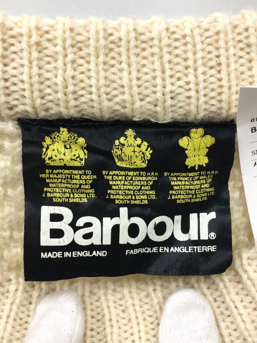 Barbour◆セーター(厚手)/-/ウール/ホワイト/無地_画像3