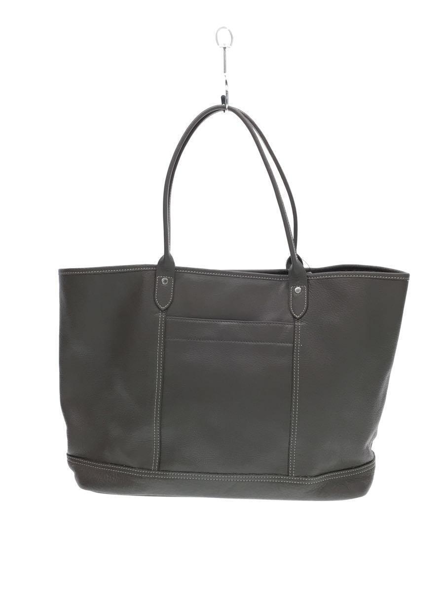 LONGCHAMP◆トートバッグ/レザー/BRW_画像3