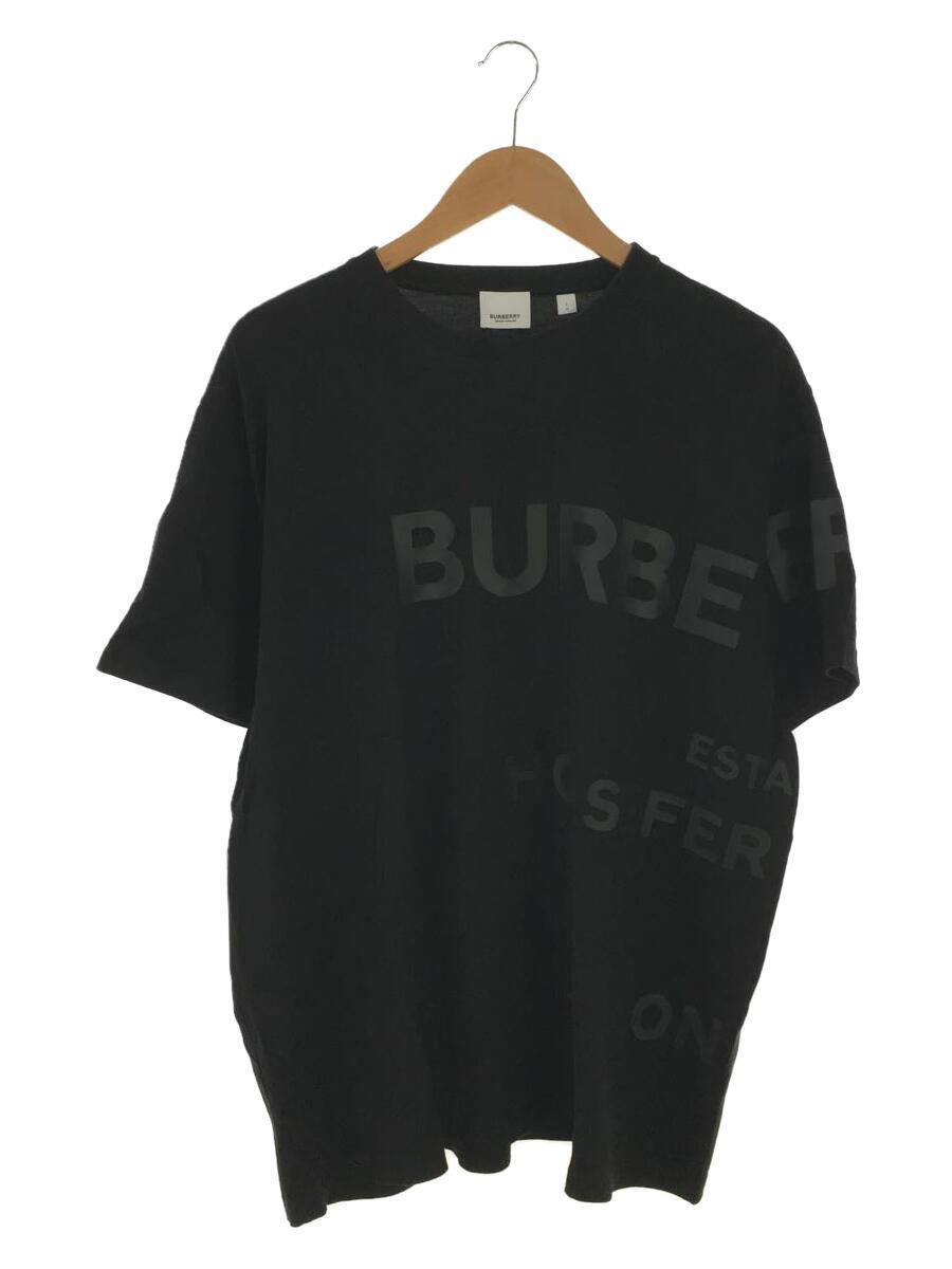 BURBERRY LONDON◆Tシャツ/L/コットン/ブラック/プリント/8032299/状態考慮
