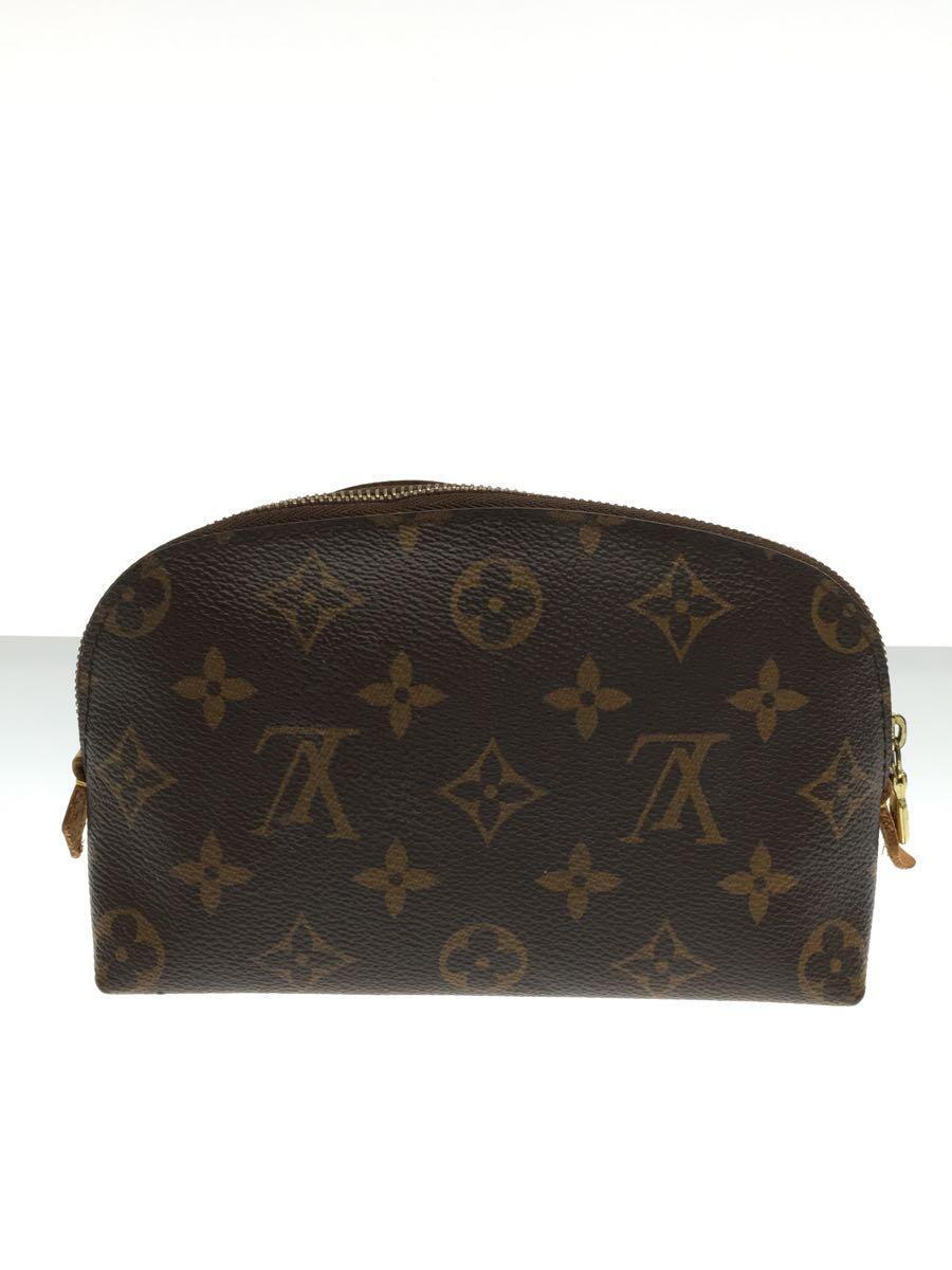 LOUIS VUITTON◆ポーチ/レザー/BRW/総柄/M47515/ポシェットコスメティック/モノグラム_画像3