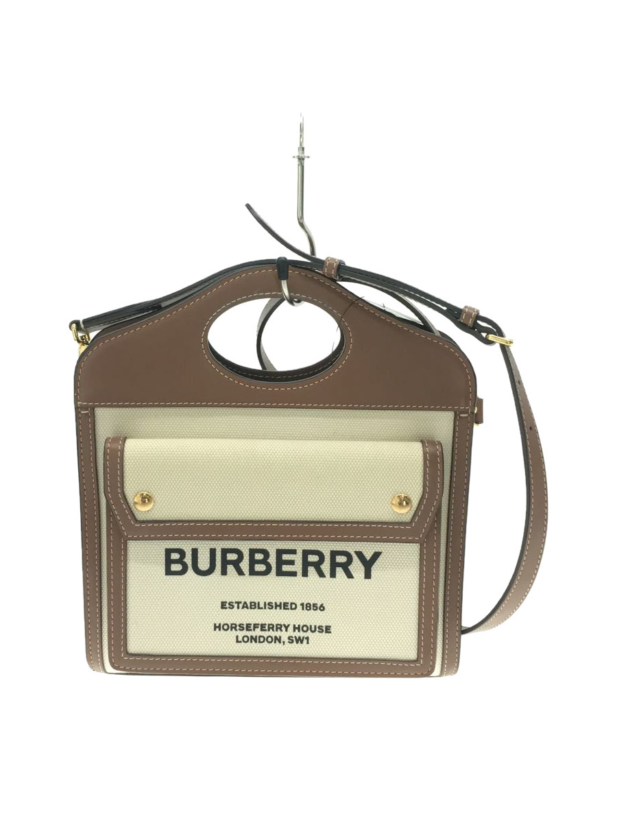 BURBERRY◆ショルダーバッグ/キャンバス/IVO/8031746