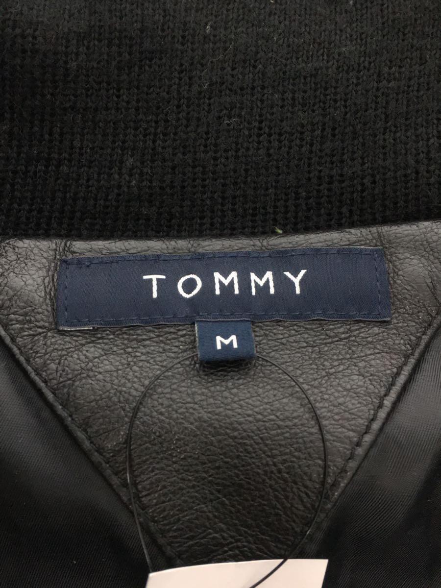 TOMMY◆レザージャケット・ブルゾン/M/豚革/BLK/21-4611612-240_画像3