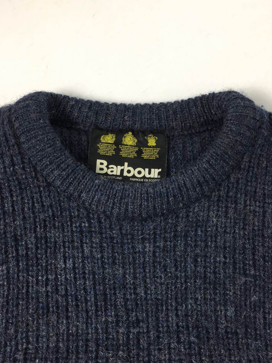 Barbour◆イングランド製/90s/セーター(厚手)/ウール/ネイビー_画像7