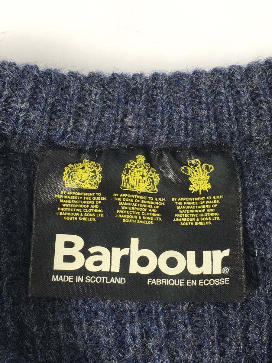 Barbour◆イングランド製/90s/セーター(厚手)/ウール/ネイビー_画像3