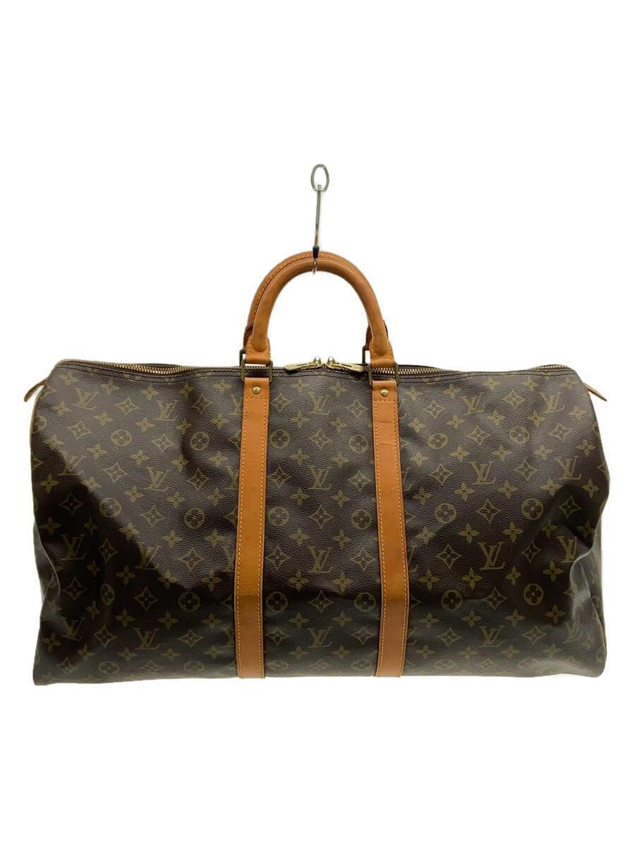 LOUIS VUITTON◆サック・スプール55_モノグラム・キャンバス_BRW/PVC/BRW