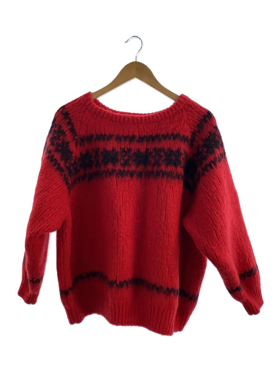 CELINE◆Boxy Sweater/Brushed Wool/セーター/XL/ウール/RED/2A33P120O_画像1