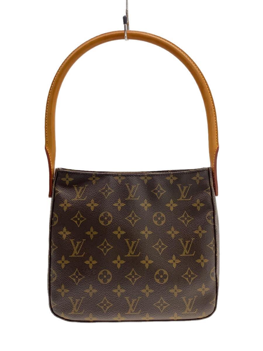 LOUIS VUITTON◆ルーピングMM_モノグラム・キャンバス_BRW/PVC/BRW_画像1