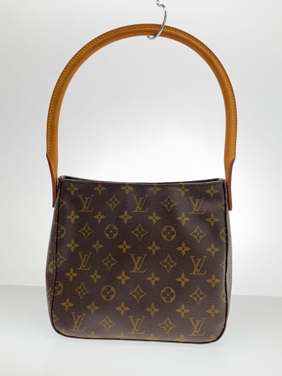 LOUIS VUITTON◆ルーピングMM_モノグラム・キャンバス_BRW/PVC/BRW_画像3