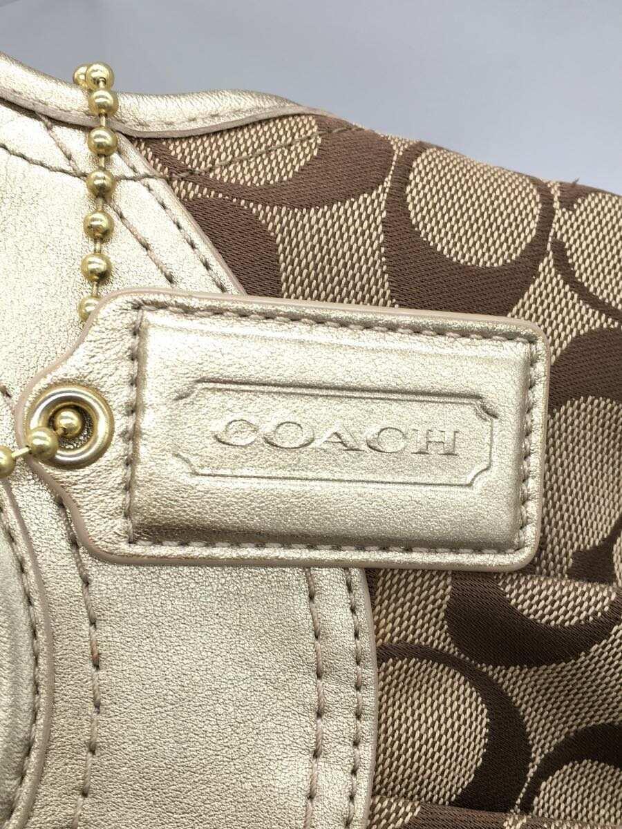 COACH◆ハンドバッグ/キャンバス/BEG/モノグラム/F14380_画像5