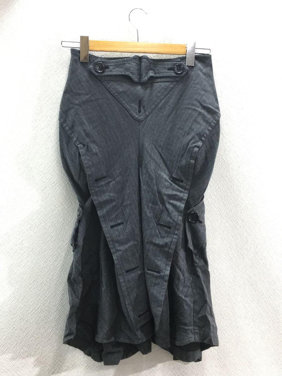 JUNYA WATANABE COMME des GARCONS◆ボトム/S/レーヨン/GRY/ストライプ/JQ-S029_画像2