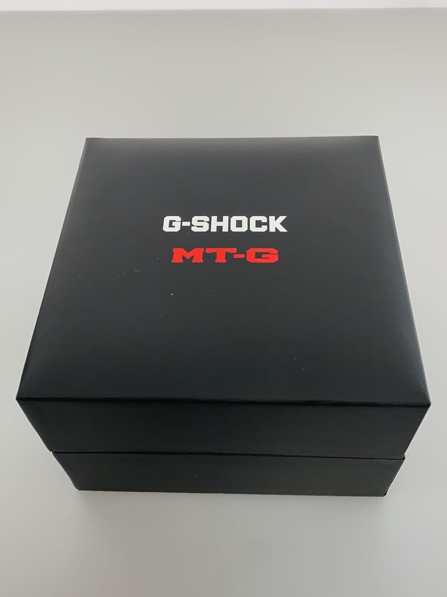 CASIO◆ソーラー腕時計・G-SHOCK/アナログ/ラバー/SLV/BLK/シルバー/ブラック/サファイヤガラス_画像6