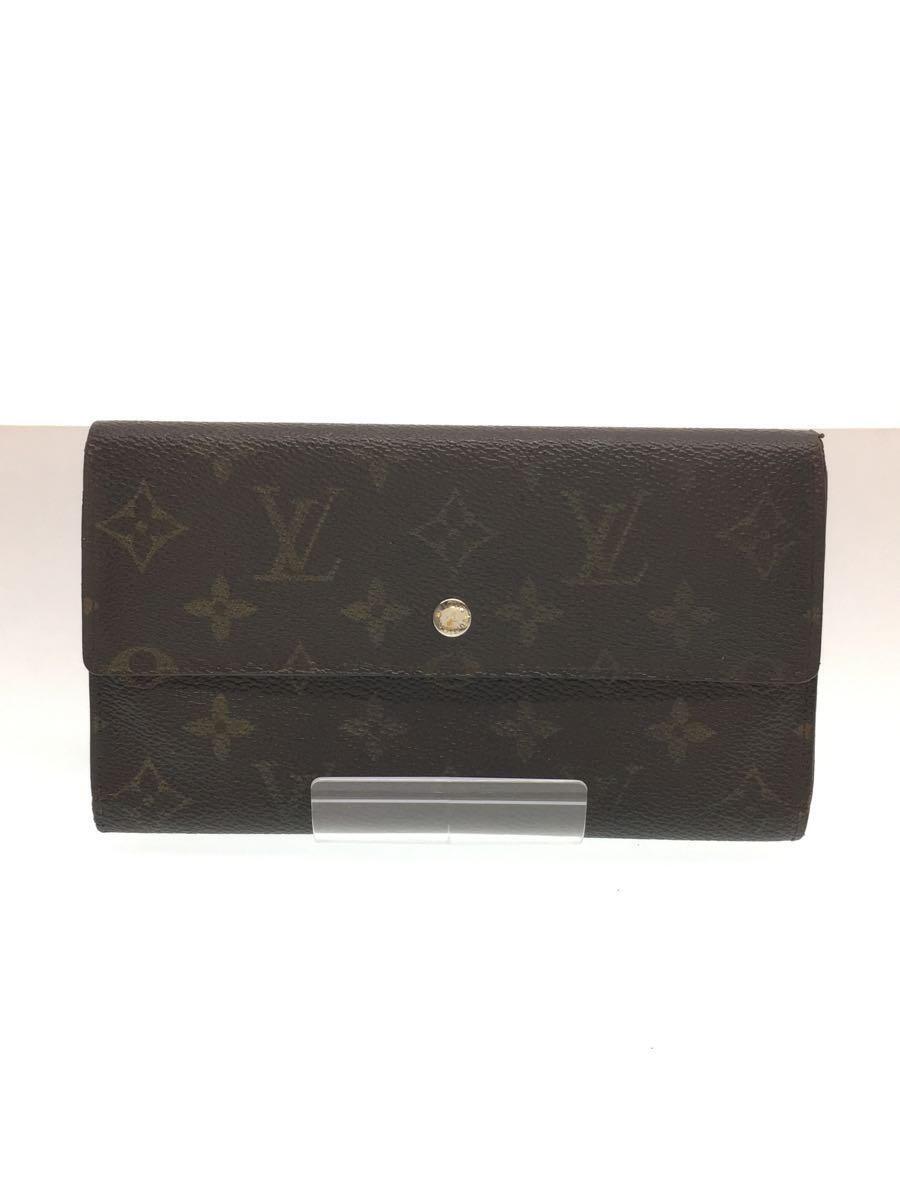 LOUIS VUITTON◆長財布/-/BRW/レディース/MI0955/内側状態考慮_画像1