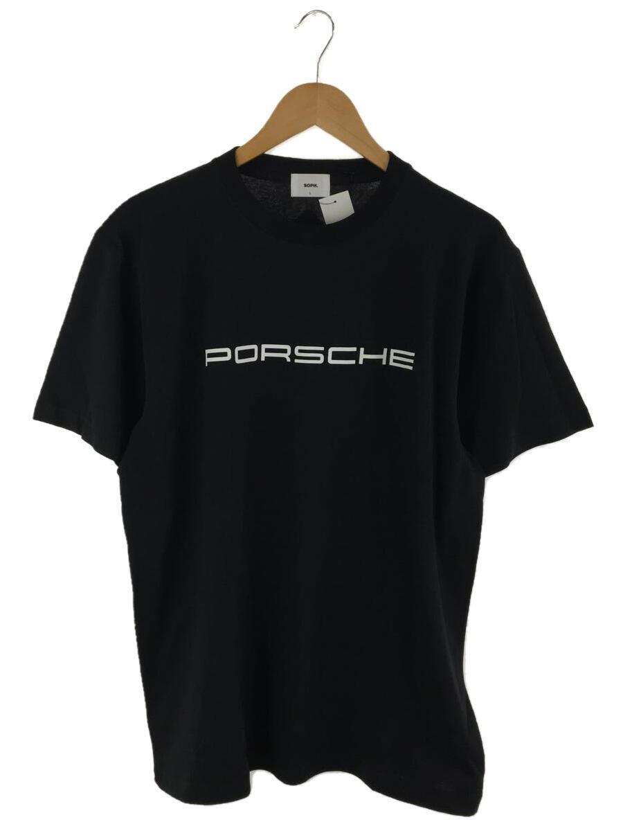 SOPHNET.◆PORSCHE CARBON OFFSET PROJECT T/Tシャツ/L/コットン/ブラック_画像1