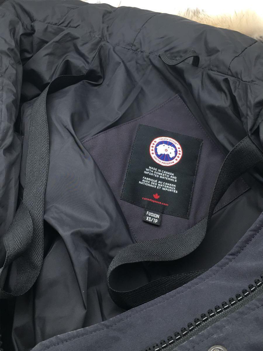 CANADA GOOSE◆カナダグース/シェルバーンパーカロングダウンジャケット/XS/ポリエステル/ネイビー/3802LA_画像4