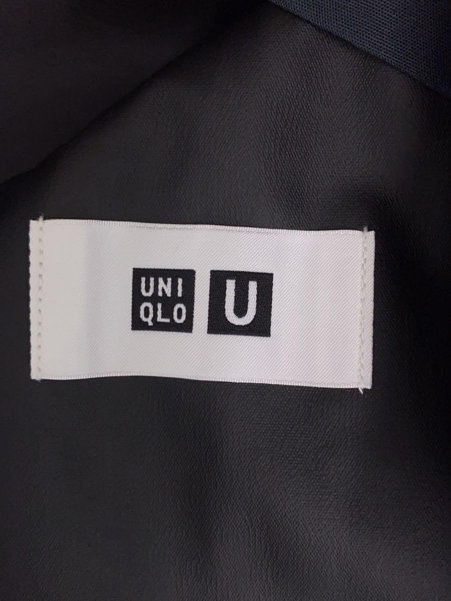 UNIQLO U◆ブロックテックショートトレンチコート/L/ポリエステル/ダークグレー/211-442823_画像3