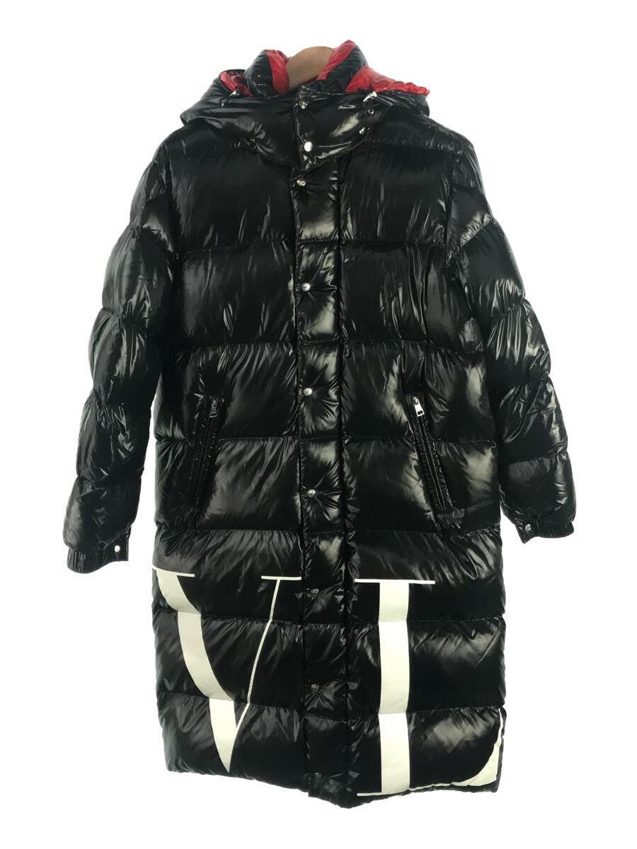 MONCLER* long down jacket /36/ nylon / black 