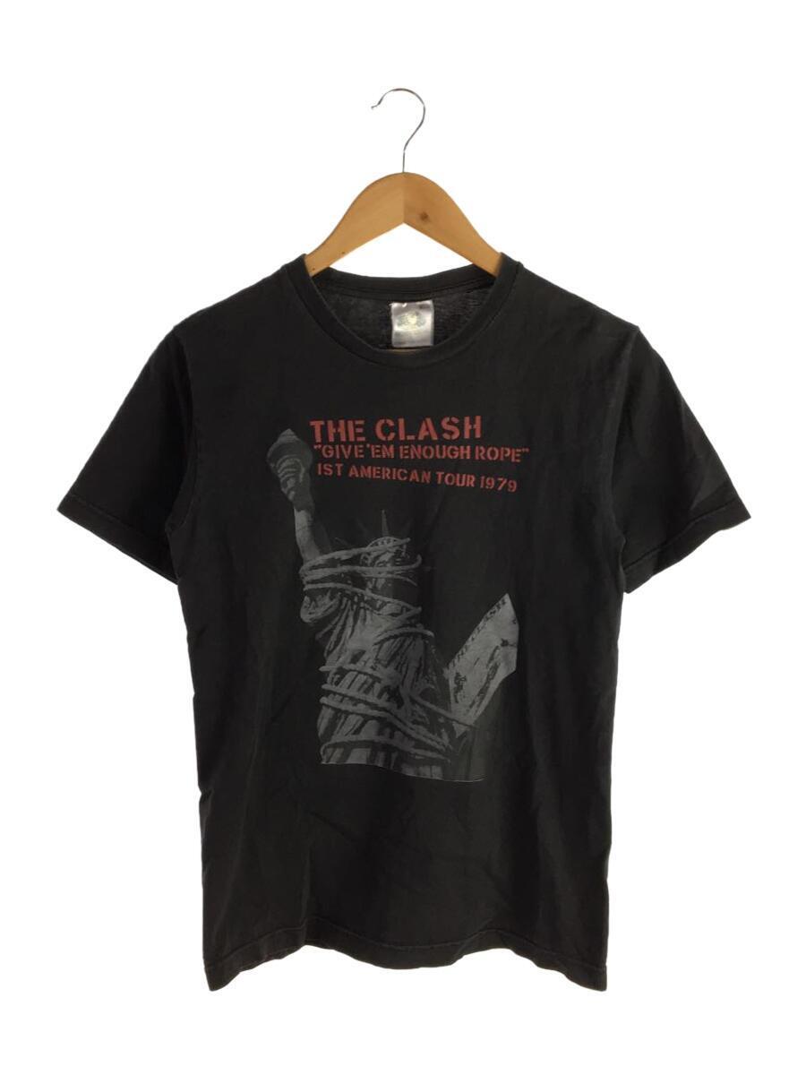 FRUIT OF THE LOOM◆the clash 1979/シャツ/M/コットン/BLK/プリント