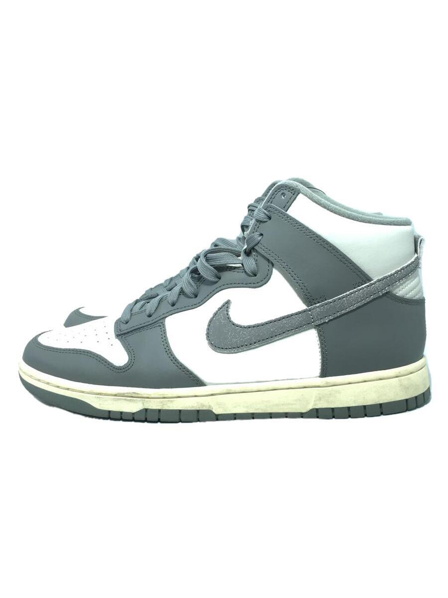 NIKE◆DUNK HI RETRO SE_ダンク HIGH レトロ SE/27.5cm/GRY/レザー