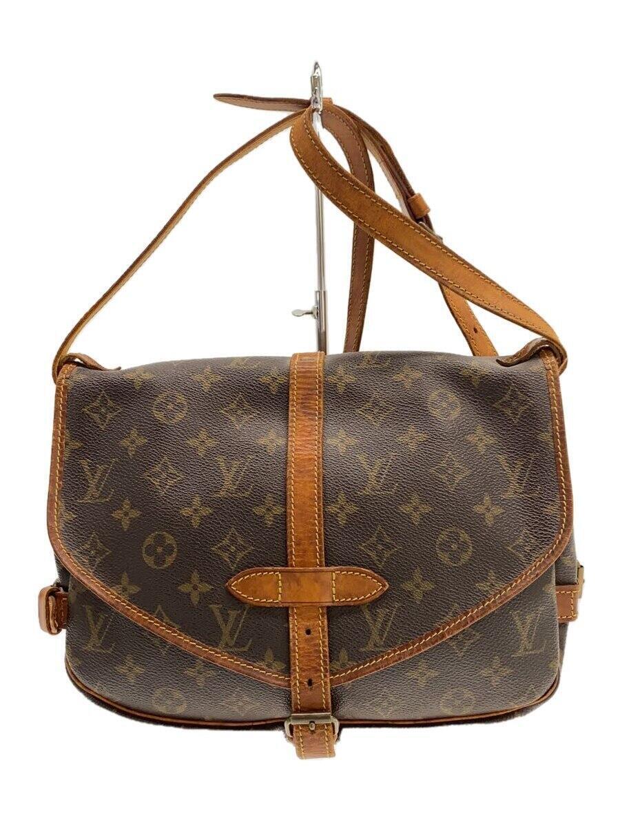 LOUIS VUITTON◆1)ソミュール30_モノグラム・キャンバス_BRW/PVC/BRW