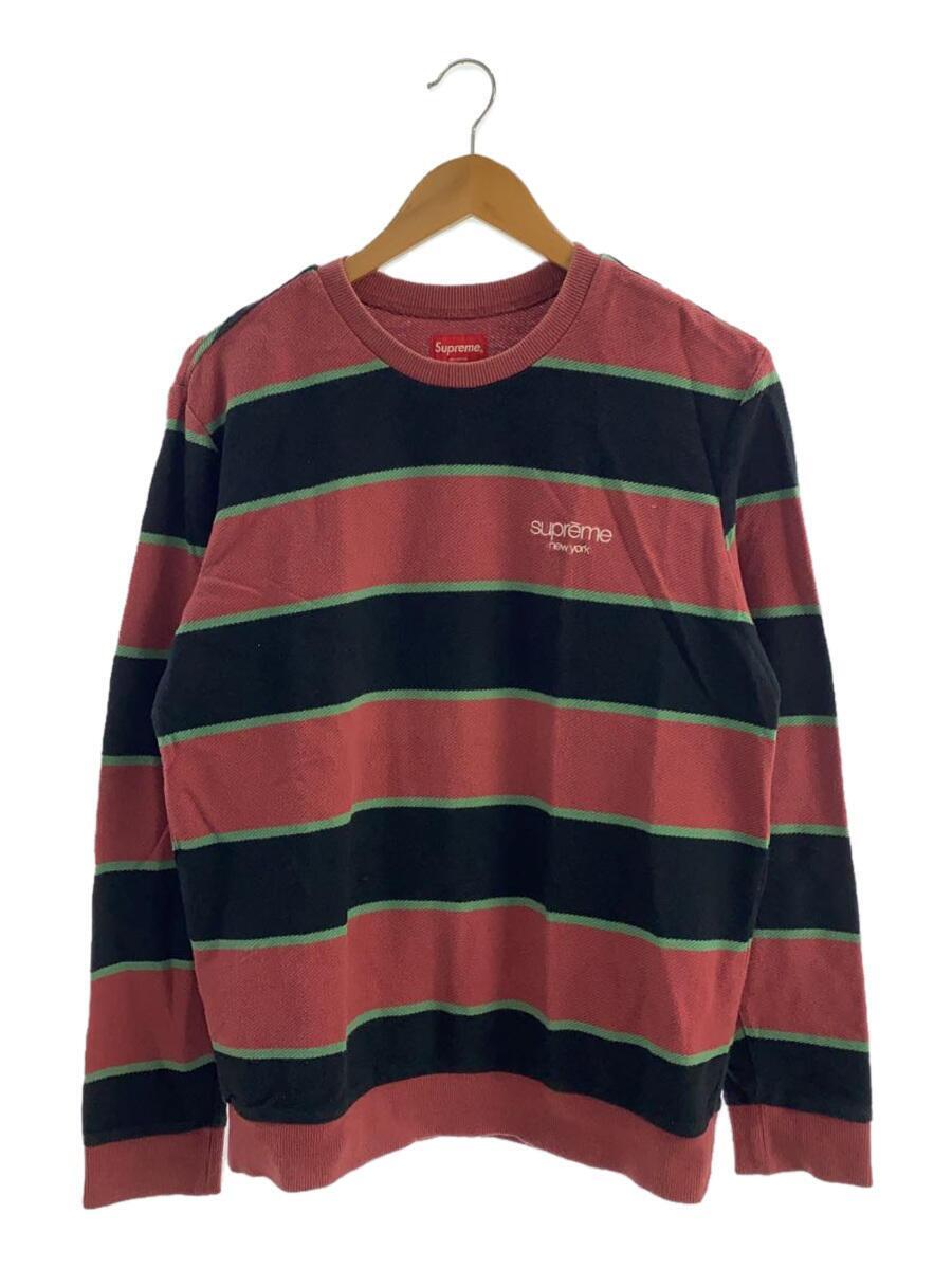 正規通販 Supreme◇classic logo border knit sweat/長袖Tシャツ/M