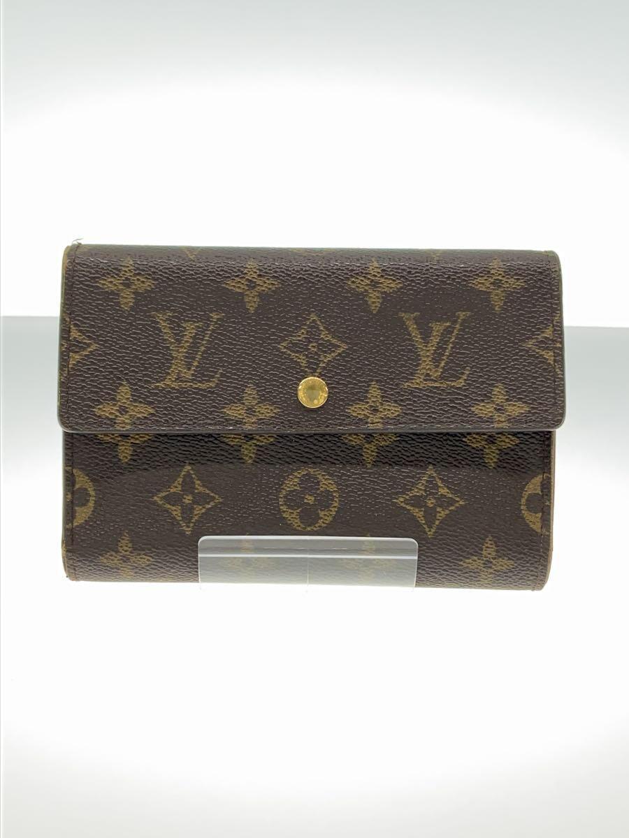 LOUIS VUITTON◆ポルト・トレゾール・エテュイ・パピエ_モノグラム・キャンバス_BRW/PVC/BRW/メンズ_画像1