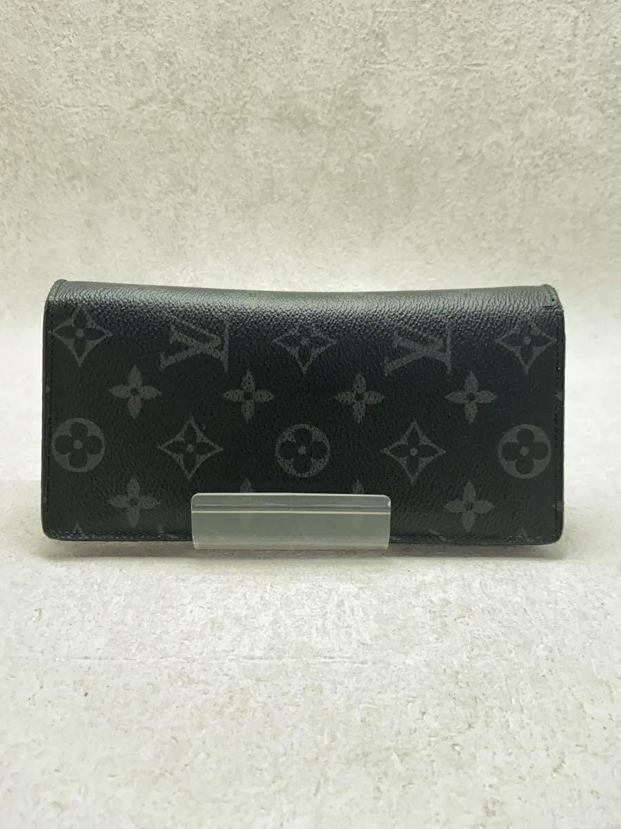 LOUIS VUITTON◆ポルト・フォイユ・ブラザ_モノグラム・エクリプス_BRW/PVC/BRW/メンズ_画像1