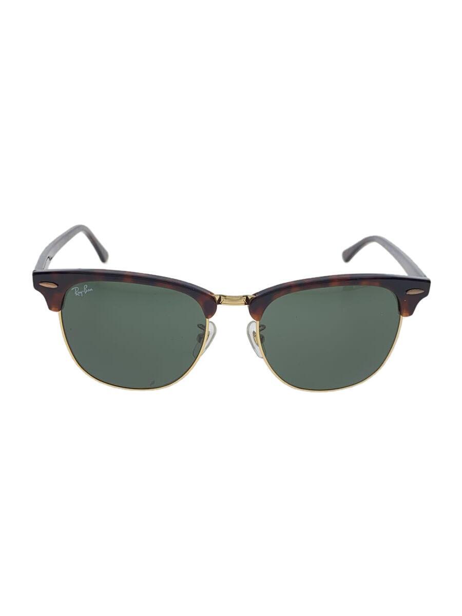 Ray-Ban◆RB3016F/CLUBMASTER/サングラス/ブロウ/プラスチック/BRW/BLK/メンズ/