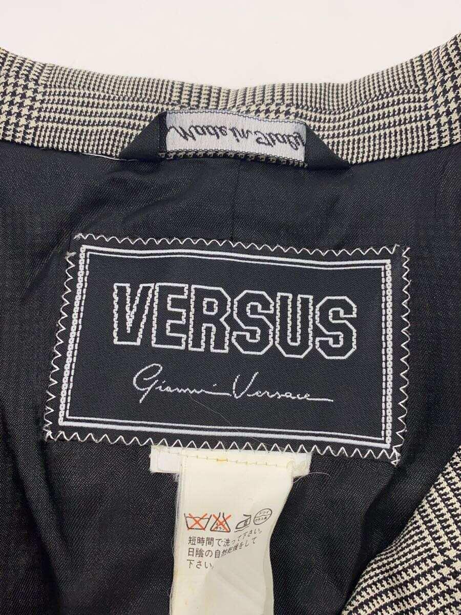 VERSUS VERSACE◆テーラードジャケット/48/ウール/GRY/チェック/D-TK-388_画像3