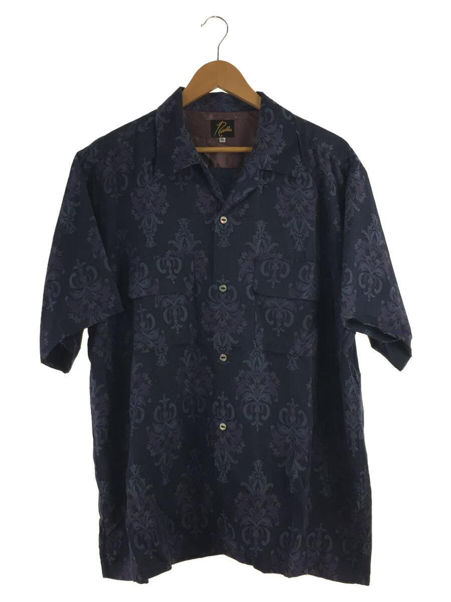 Needles◆シャツ/XL/レーヨン/NVY/MR131/S/S Classic Shirt C/U/RS ORNAMENT Jq.