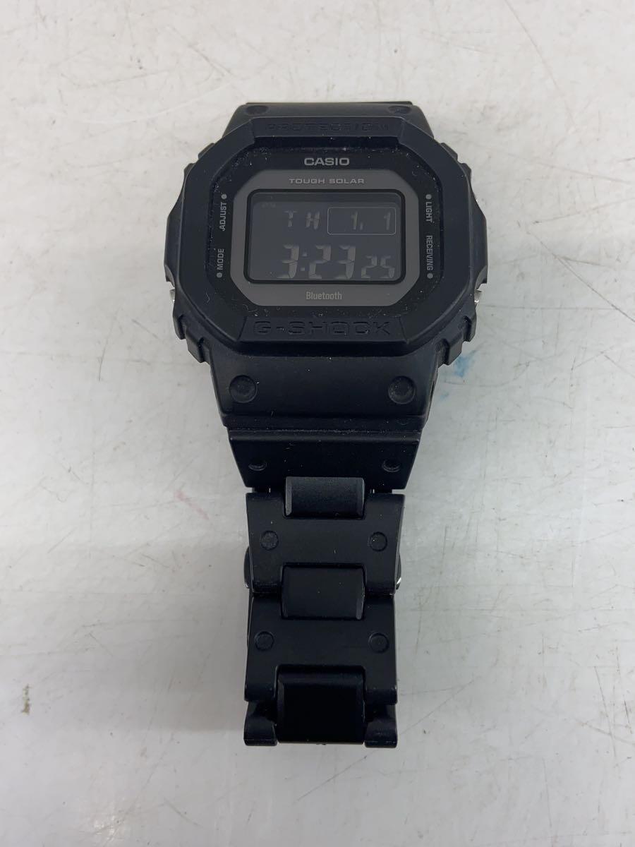 CASIO◆ソーラー腕時計・G-SHOCK/デジタル/ラバー/BLK/BLK/SS_画像5