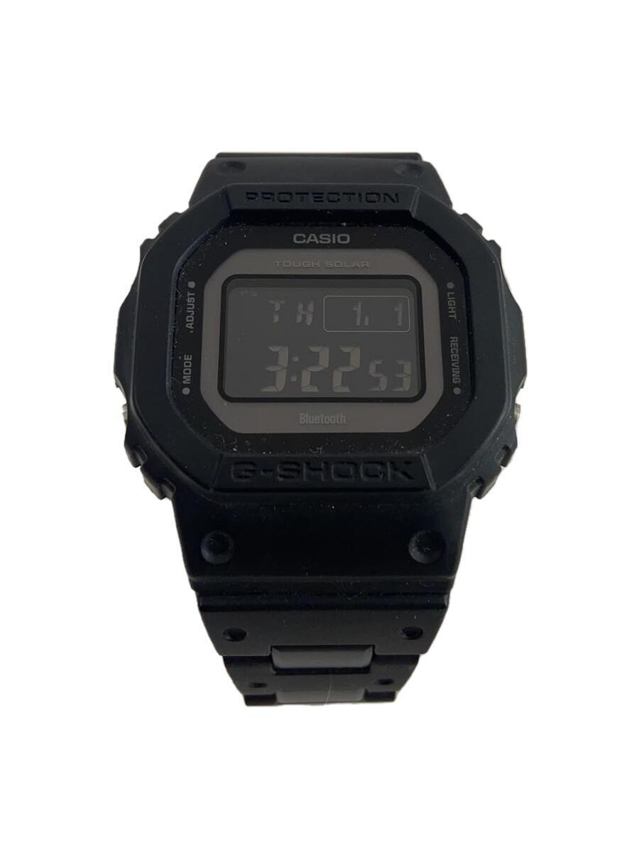 CASIO◆ソーラー腕時計・G-SHOCK/デジタル/ラバー/BLK/BLK/SS_画像1