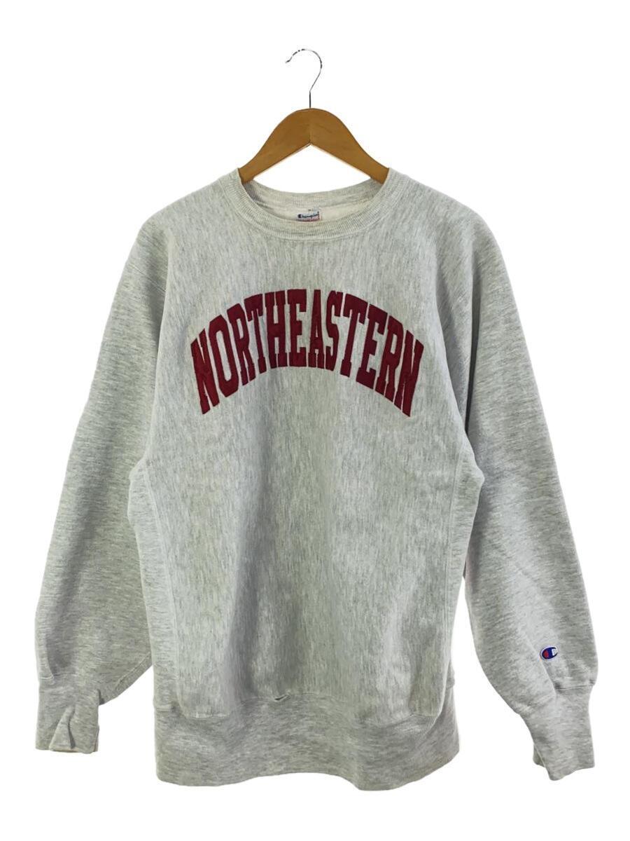 Champion◆スウェット/XL/コットン/GRY/NORTHEASTERN/90s_画像1