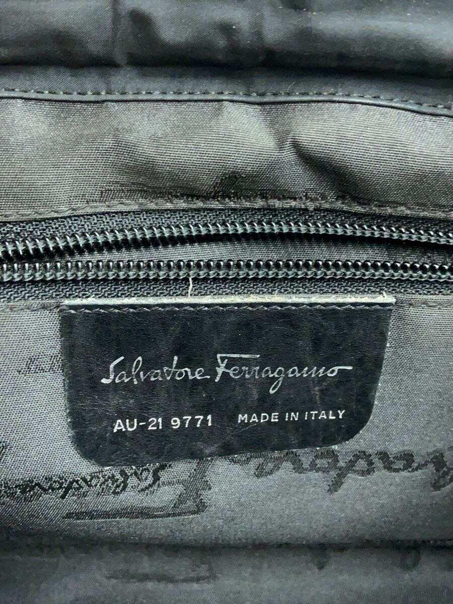 Salvatore Ferragamo◆ハンドバッグ/ブラック/BLK/無地/AU-21 9771_画像5