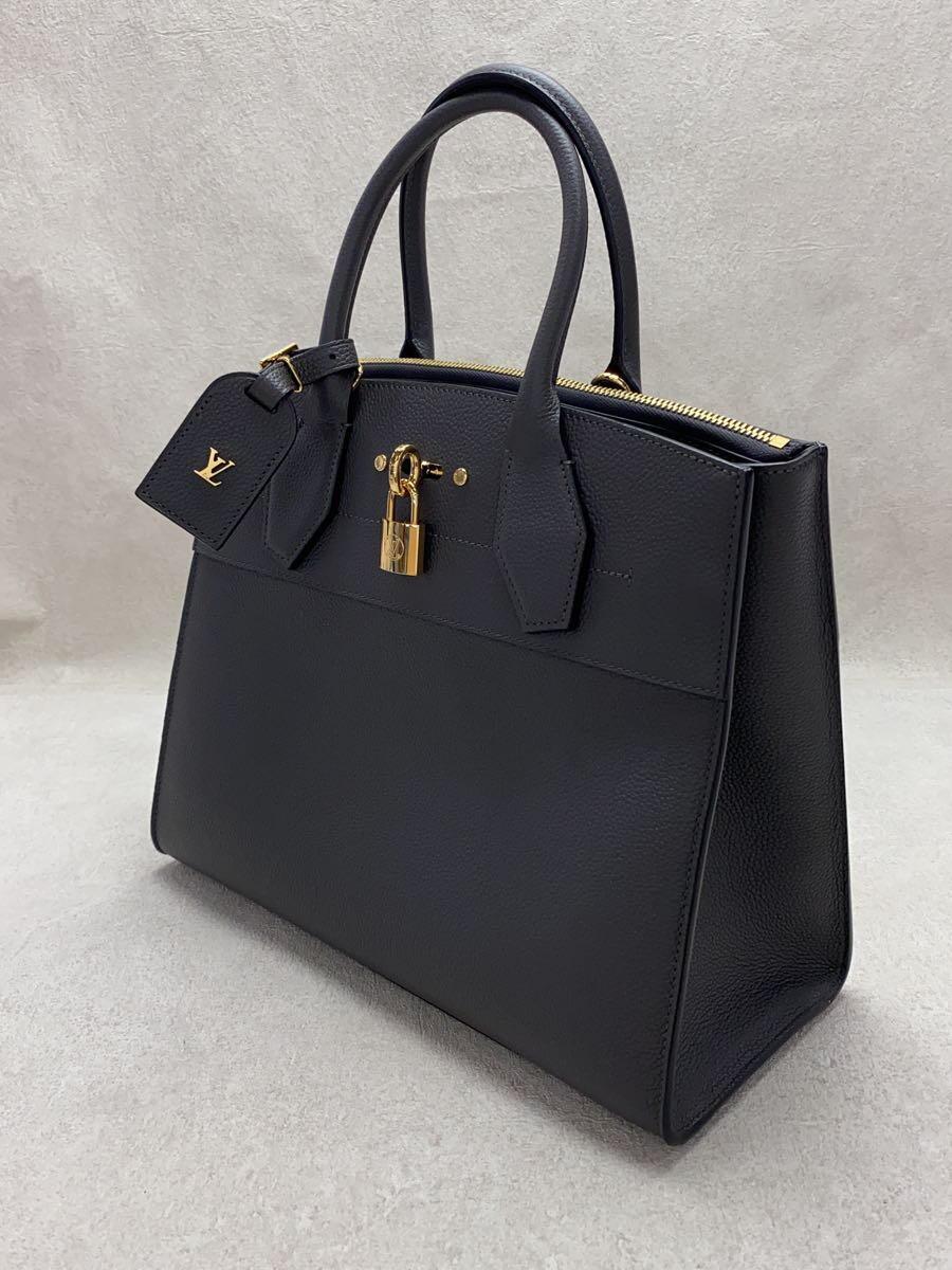 LOUIS VUITTON◆シティ・スティーマーPM_BLK/牛革/GRY_画像2