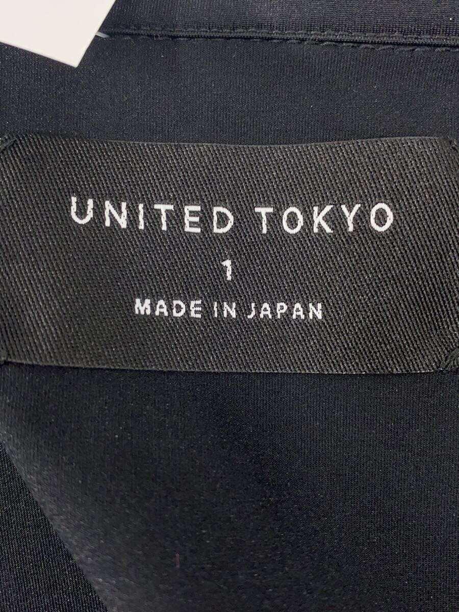 UNITED TOKYO◆カーディガン(薄手)/1/ポリエステル/BLK/無地/408125003_画像3