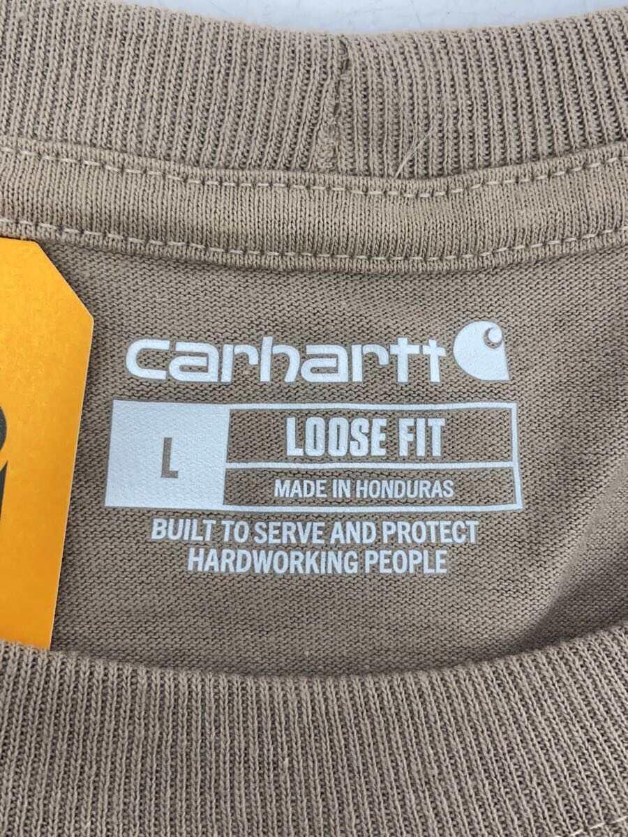 Carhartt◆Tシャツ/L/コットン/BRW/無地_画像3