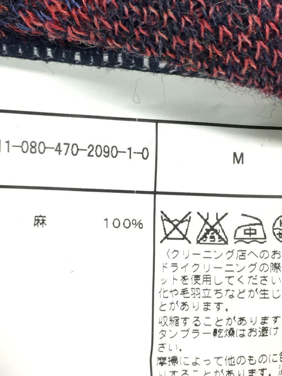 J.S Homestead(JOURNAL STANDARD HOMESTEAD)◆カーディガン(薄手)/M/リネン/11-080-470-2090-1-0/ネイビー/紺/ネイティブ柄_画像4