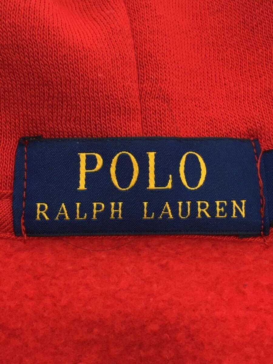 POLO RALPH LAUREN◆ジップパーカー/S/ポリエステル/RED_画像3