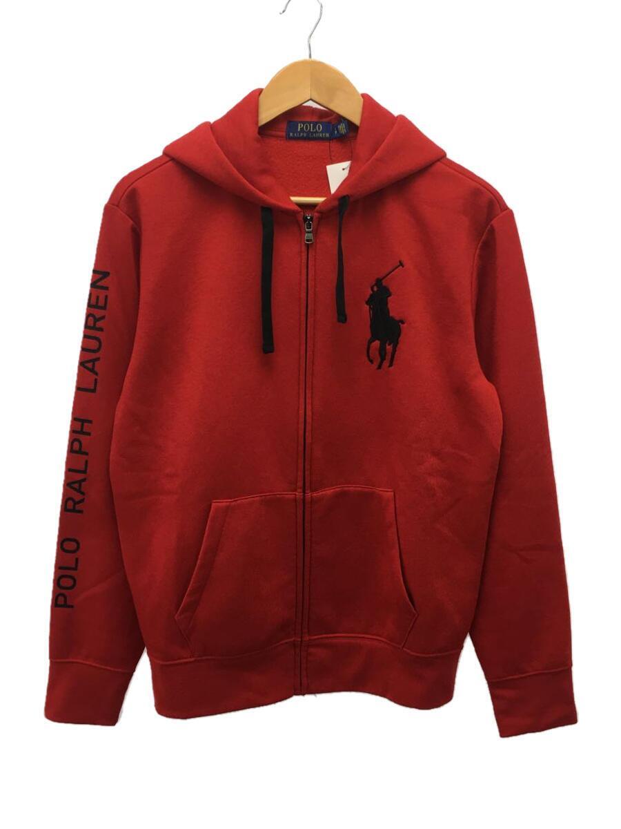 POLO RALPH LAUREN◆ジップパーカー/S/ポリエステル/RED_画像1