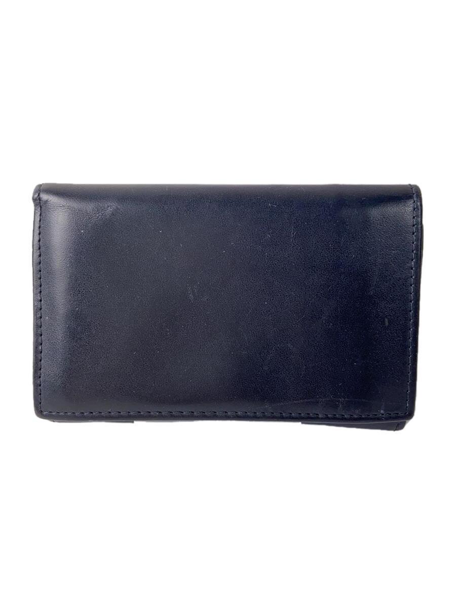 PB 0110◆CM34/LEATHER WALLET/ベジタブルタンニンレザー/BLK/無地/メンズ