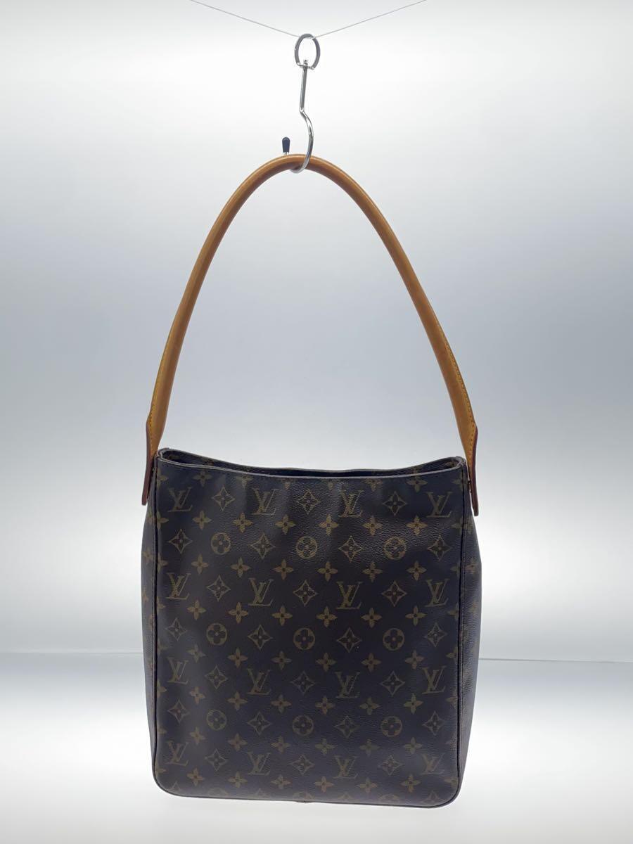 LOUIS VUITTON◆ルーピングGM_モノグラム・キャンバス_BRW/PVC/BRW_画像3