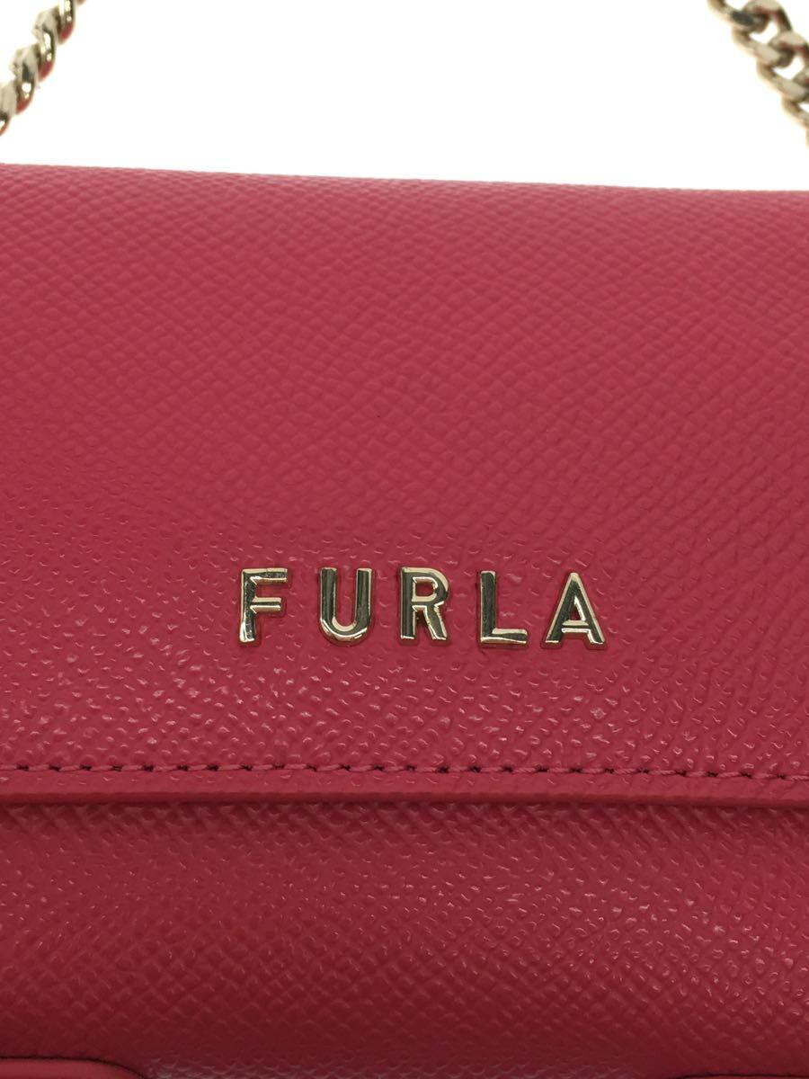 FURLA◆ショルダーバッグ/レザー/PNK/無地/WE00229_画像5