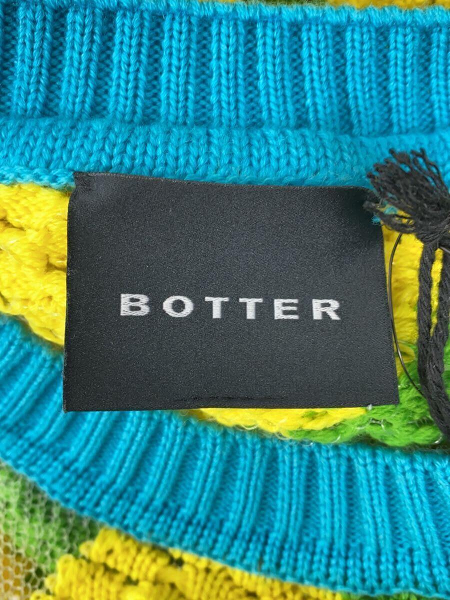 BOTTER◆セーター(厚手)/L/ウール/YLW/総柄/7028-K013_画像3