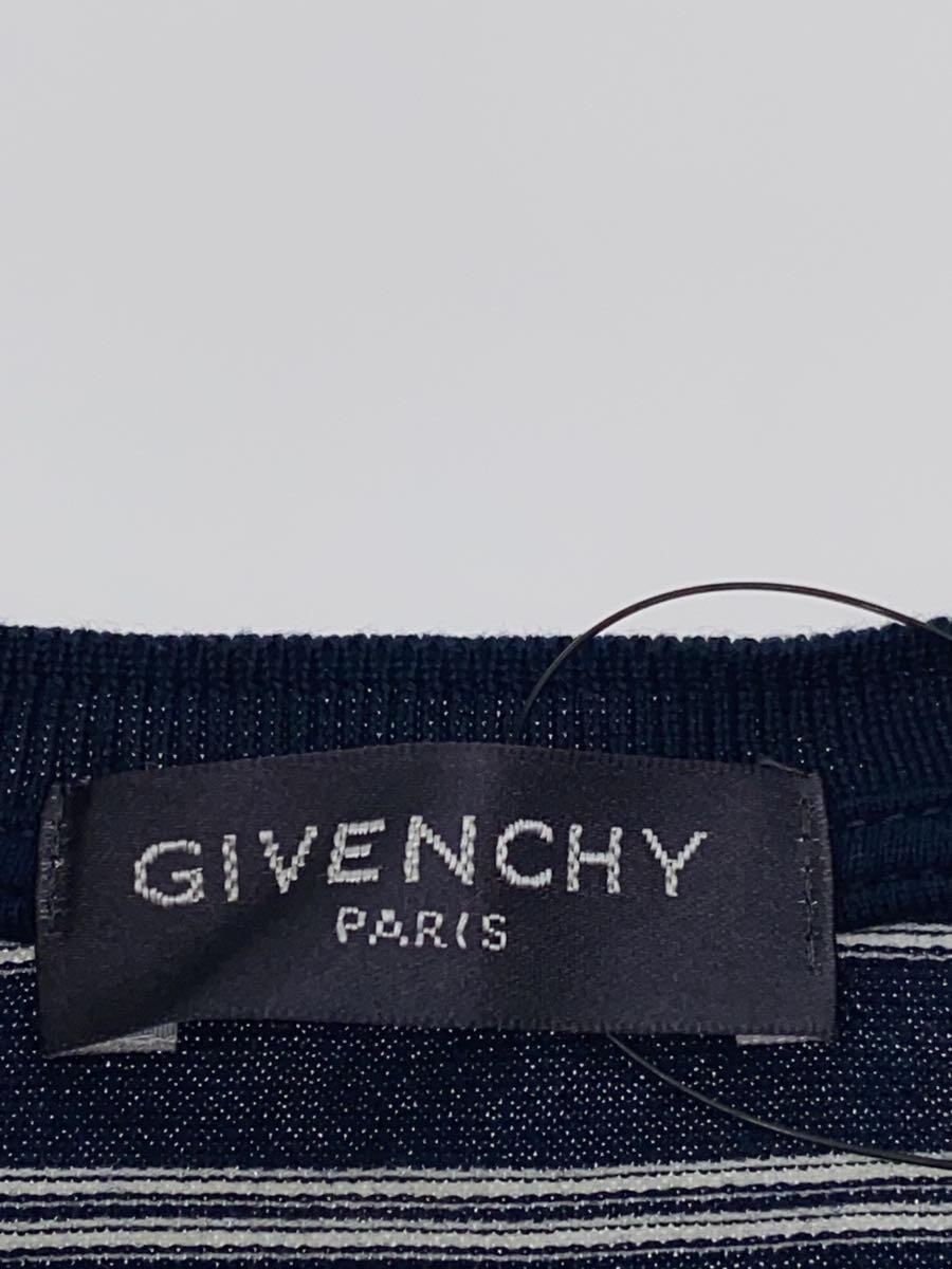 GIVENCHY◆Tシャツ/S/コットン/NVY/ボーダー/刺繍_画像3