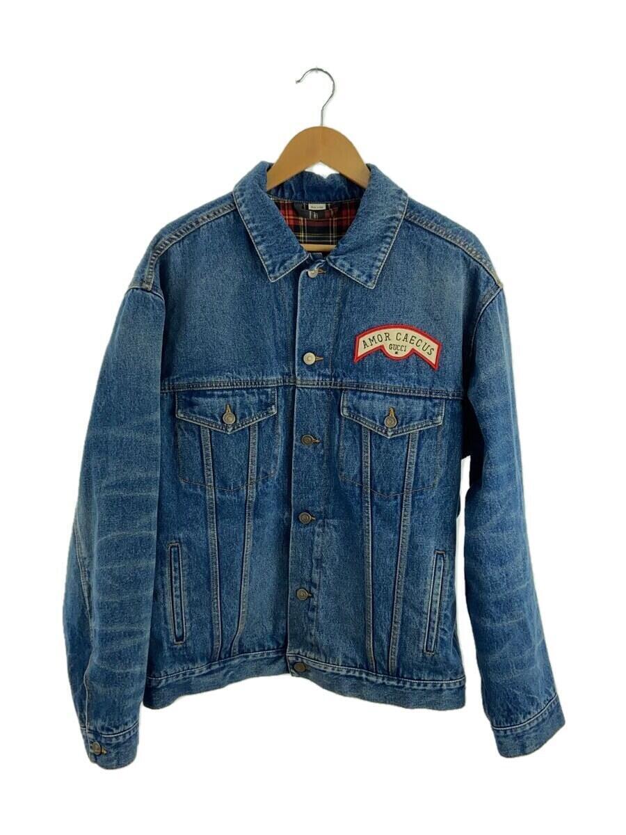 GUCCI◆Gジャン/-/コットン/BLU/475024/19SS/Oversize Denim Jacket with Pat