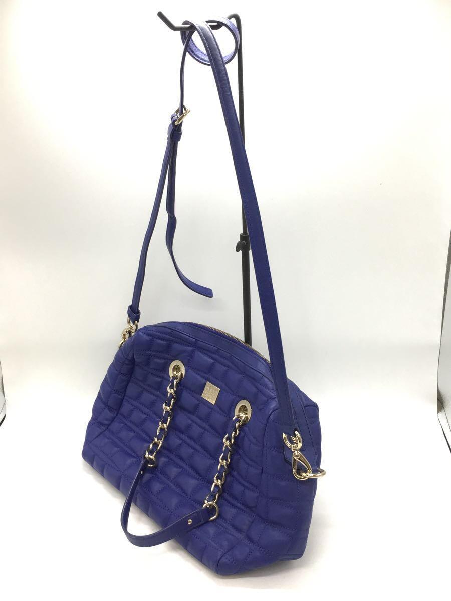 kate spade new york◆ショルダーバッグ/レザー/BLU_画像2