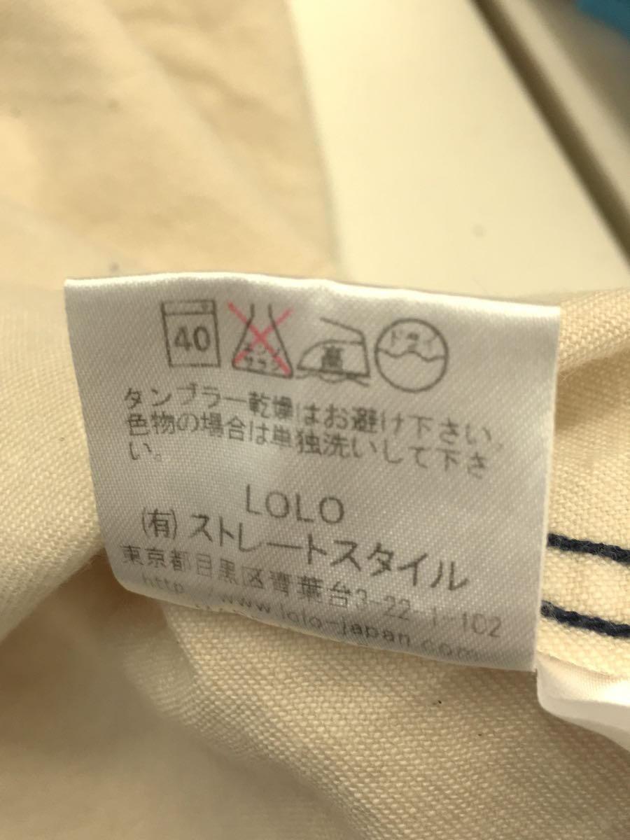 LOLO◆比翼シャツ/長袖シャツ/L/コットン/CRM/LS-89K_画像5