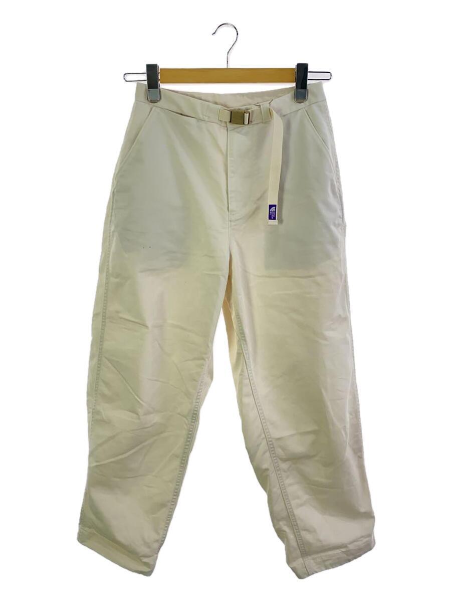 THE NORTH FACE PURPLE LABEL◆STRETCH TWILL WIDE TAPERED PANTS/S/コットン/WHT/無地