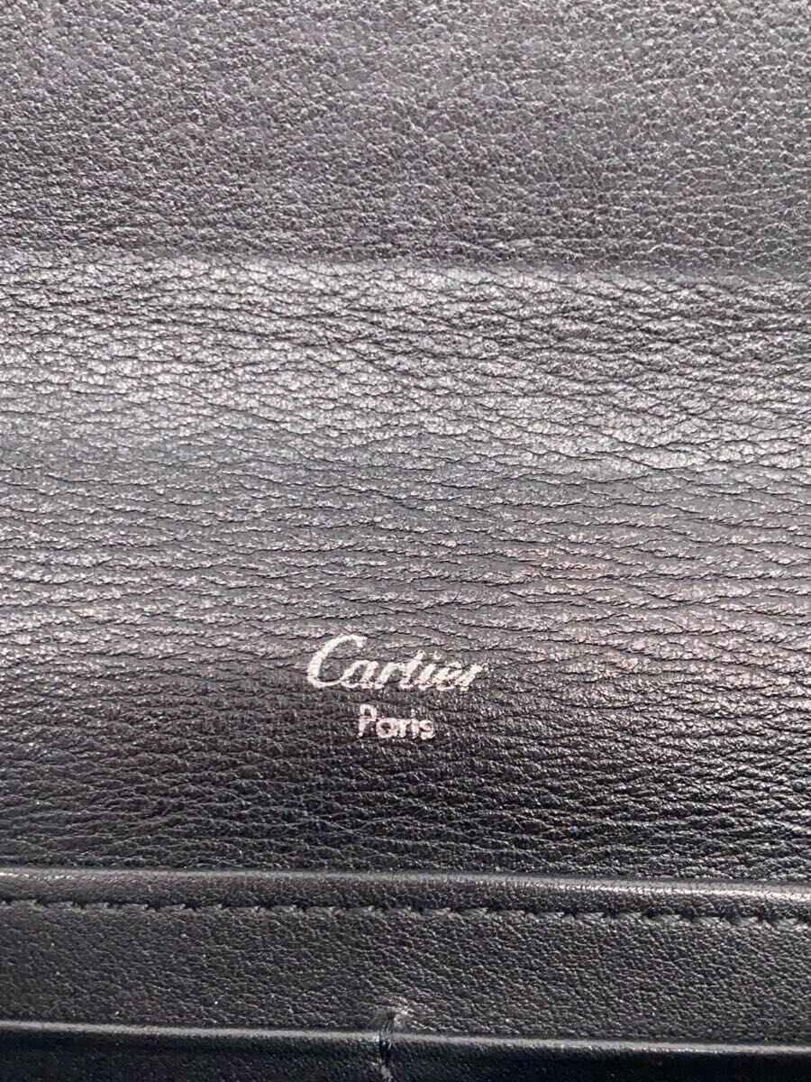 Cartier◆長財布/エナメル/BLK/総柄/メンズ_画像3