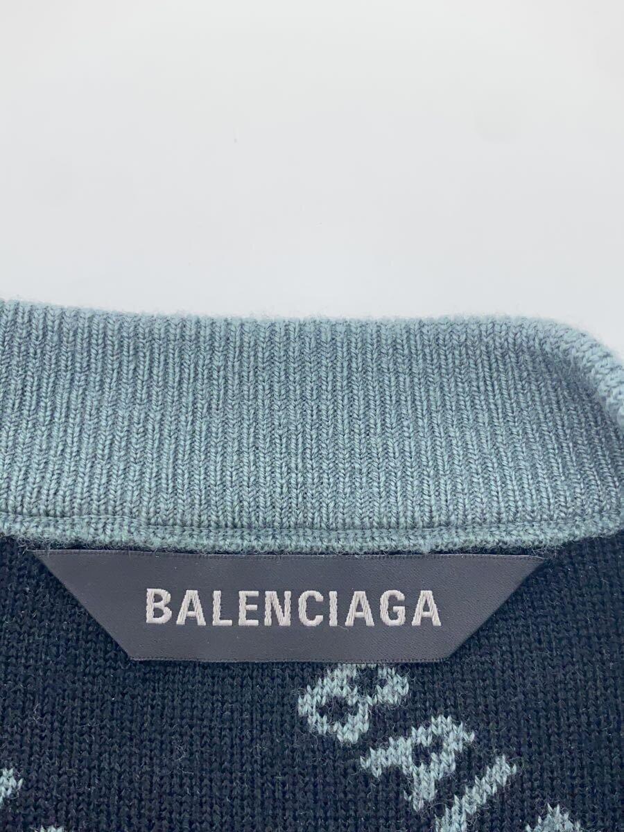 BALENCIAGA◆BALENCIAGA/バレンシアガ/セーター(厚手)/S/ウール/GRY/総柄_画像3